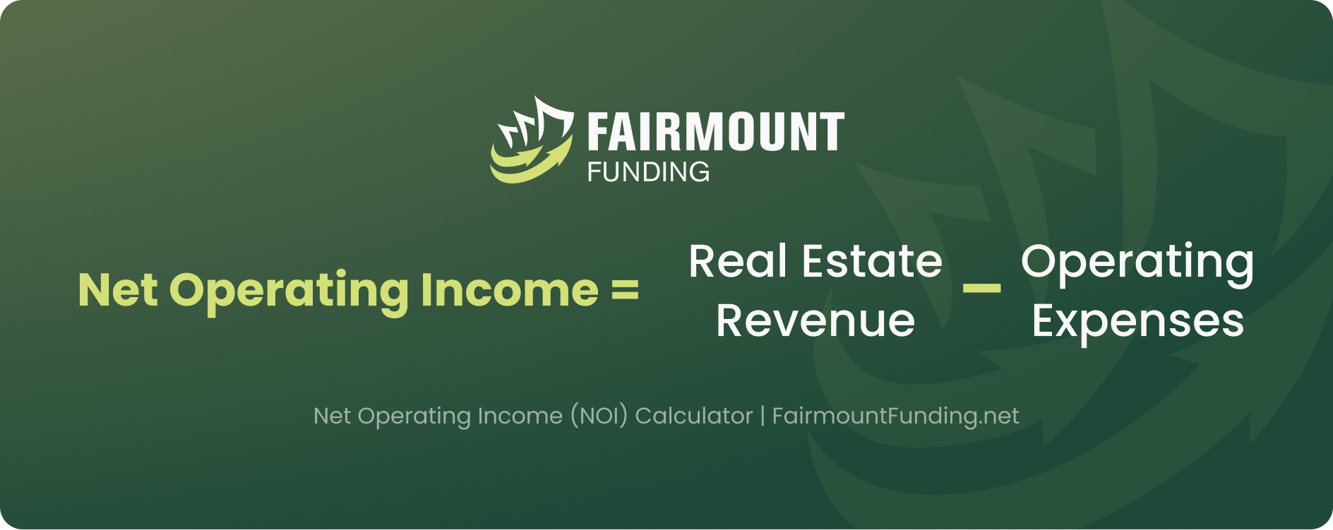 net operating income noi formula noi calculator fairmount funding