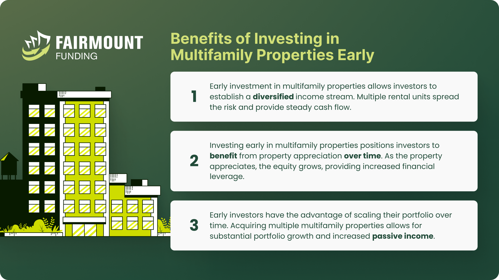 benefits of investing in multifamily properties early fairmount funding