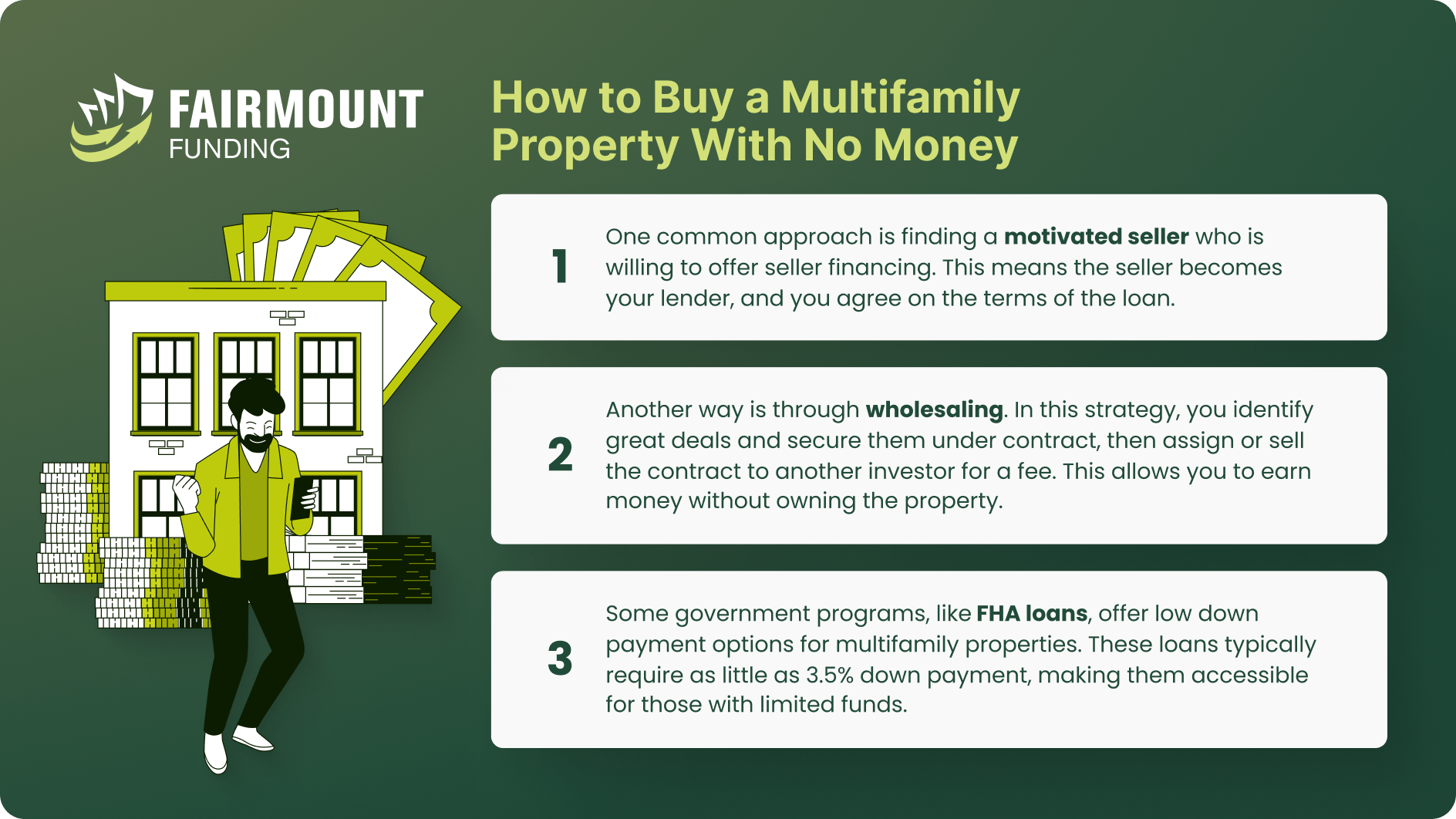 how to buy a multifamily property with no money