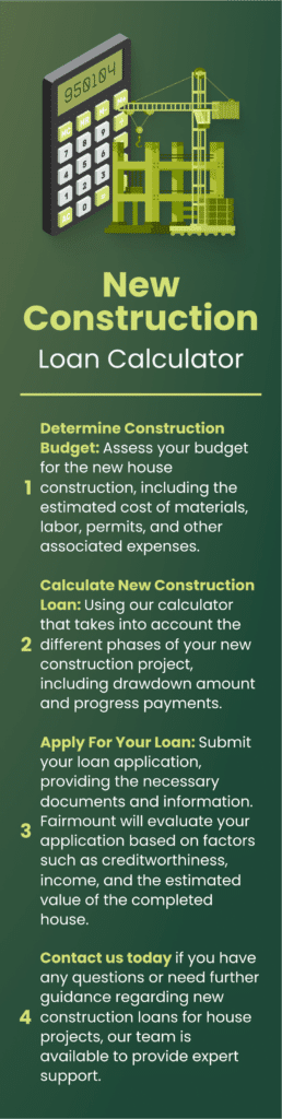 new construction loan calculator fairmount